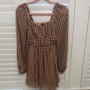 EXPRESS Brown Patterned Women's Dress
